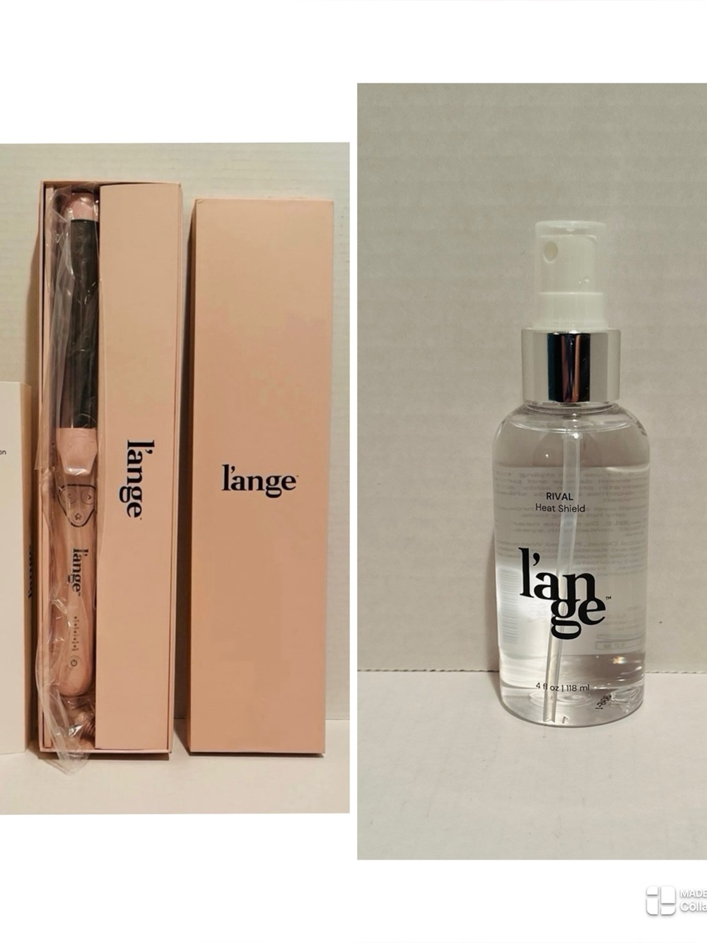 L’ange NIB Le Pirouette 32MM Titanium Rotating Curling Iron & Rival Heat Shield